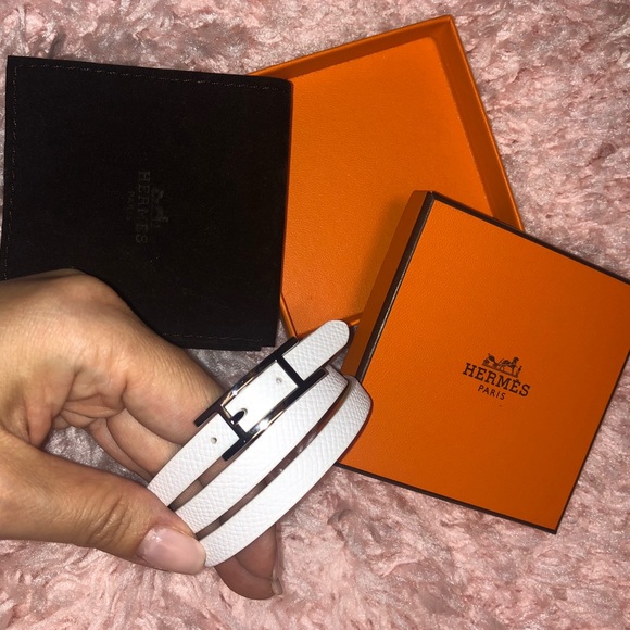 Hermès Rust Triple Wrap Behapi Bracelet/white - Picture 1 of 6